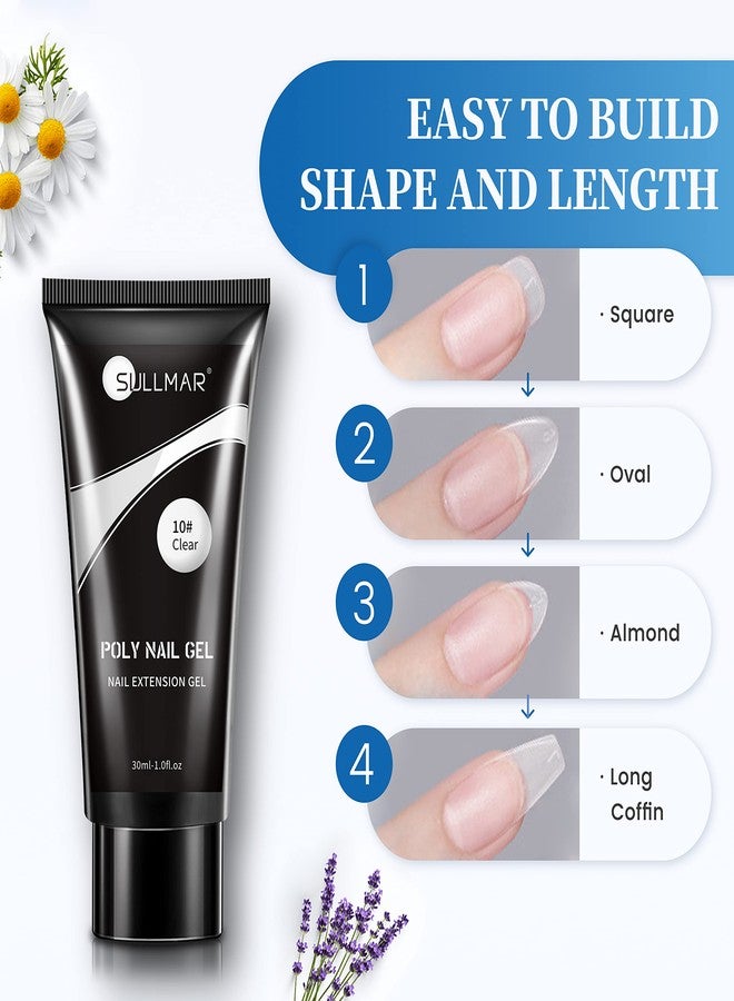 Sullmar 30ml Clear Poly Nail Gel Extension Builder Gel for Poly Gel Nail Art, DIY Salon at Home 1fl.oz - Image 4